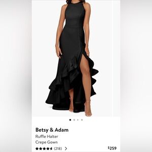 Betsy & Adam formal black dress